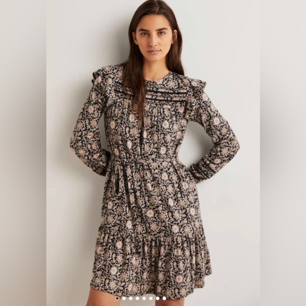 Boden Trim Detail Jersey Dress EUC